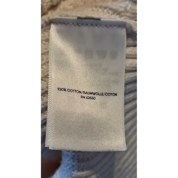 Land's End Women's Drifter 1/4 Zip 100% Cotton Striped Sweater Cream Rainbow S - Picture 5 of 10